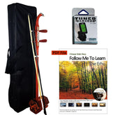 Chinese Erhu 2 Stringed Chinese Rosewood Violin Fiddle Instrument Chinese 2 Stringed Instrument with Learn DVD,Rosin, Hard Case, Clean Cloth, Bridge